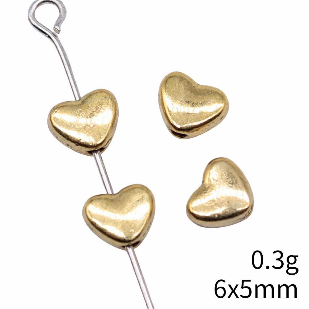 Heart Loose Beads For Valentine Bracelet Necklace DIY Vintage Jewelry Making Supplies For Charm
