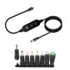 Type C To DC5521 Power Cable 5V9V12V15V20V with Optional Tips Adjustable 5V 20V for Laptops and Wireless Speakers