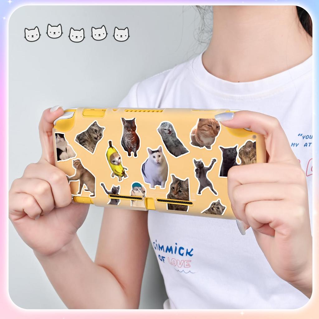 DLseego Switch Lite Cat Meme Switch Lite Switch Lite Switch Lite Transparent Switch Lite Full Light and Easy To Put On and Take Made of Analog Stick