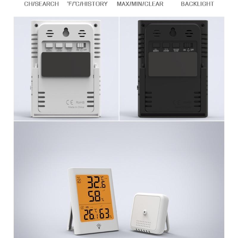 Temperature Humidity Detector Indoor Outdoor LCD Display Waterproof Electronic Humidity Sensor Temperature Meter Gauge
