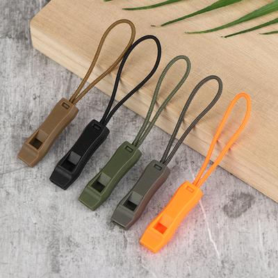 5Pcs Multifunction Whistle Emergency Whistle Sports Match Whistle Double Pipe Dual Band With Tail Rope Outdoor Camping Hiking
