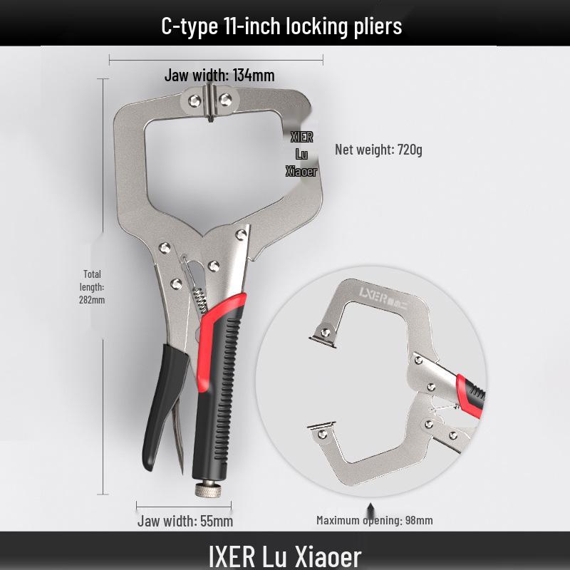 Grote multifunctionele heavy-duty C-klem tangen voor houtbewerking