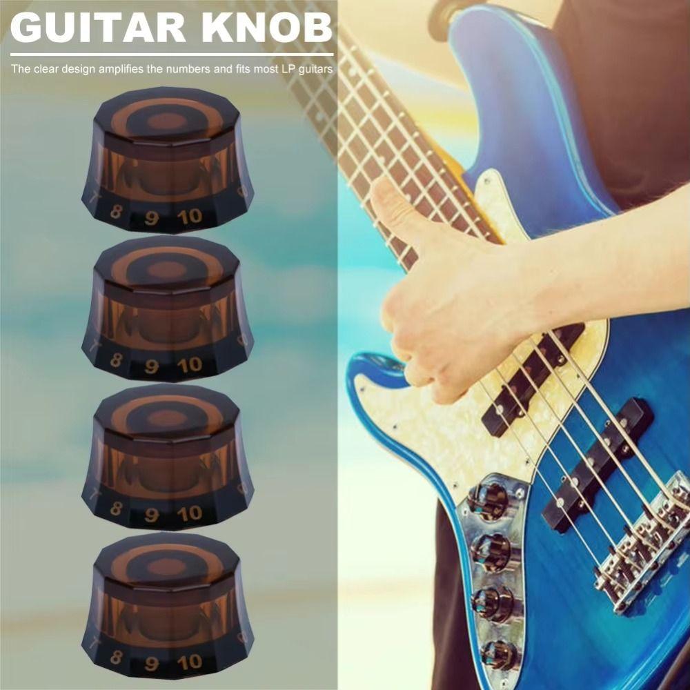 Acrylic Speed Guitar Knobs Lampshade Shape Guitar Volume Tone Knob  Musical Instrument