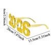 2026 Glitter Eyeglasses Number Party Glasses New Year Eve Photo Booth Props Fun Celebration Eyewear New Year Eve Glasses