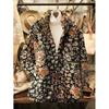Womens Stand-Up Collar Fleece Sweatshirt With 3D Digital Floral Print Casual Long Sleeve Top Fall 2025