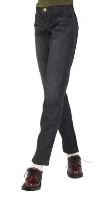 DD Compatível Okayama Processamento Jeans Boyfriend Preto Jeans Processamento Cintura Baixa Dobrado Denim Elástico Processamento Vintage Boneca 60cm