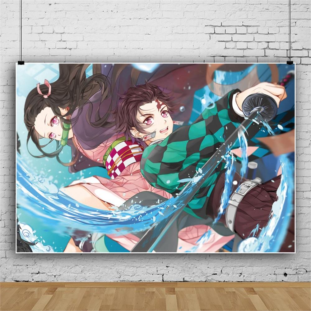 Kimetu No Yaiba Kids Birthday Party Decoration Tableware Paper Cups Plates Napkins Demon Slayer Theme Baby Shower Boys Supplies