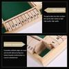 Shut The Box Würfelspiel Klassisches 4-seitiges Holzbrettspiel Umklappen von 10 Zahlen Klassische Tischplatten-Partyunterhaltungsspiele