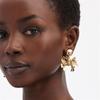 Oscar Gold-Plated Retro Bow Pendant Necklace - Minimalist Women's Design
