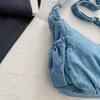 Double Layer Small Square Bag Denim Bag Women's Lightweight Shoulder Crossbody Bag