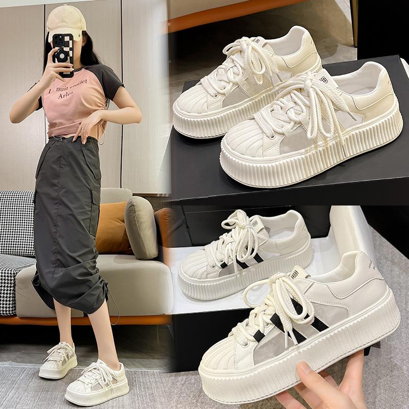 Fashion Women Thick-soled Shoes Mesh Summer Women Shoes 2025 New Style Breathable  Casual Sports Shoe Women Sneakers Platform Shoes