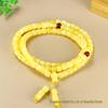 Premium Imitation Amber & White Flower Honey 108 Beads Buddhist Prayer Bracelet - 7x8mm High-End Handicraft