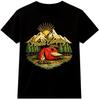 Camping T-Shirt Bergabenteuer Zelt Lagerfeuer Wald Wandern Outdoor Tee