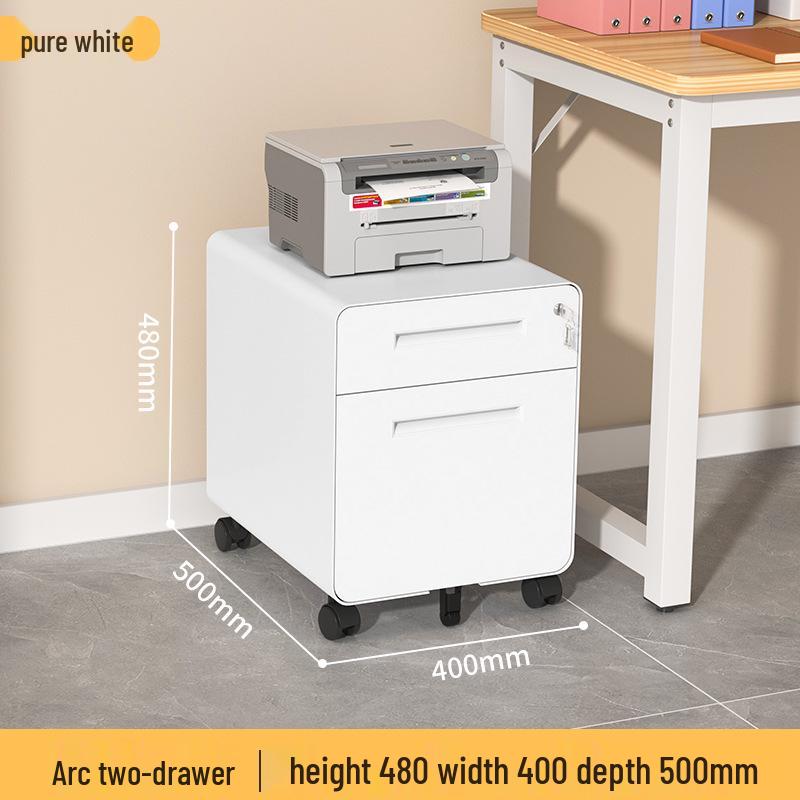 Mobile Filing Cabinet with Three Lockable Drawers for Under Desk Office Storage