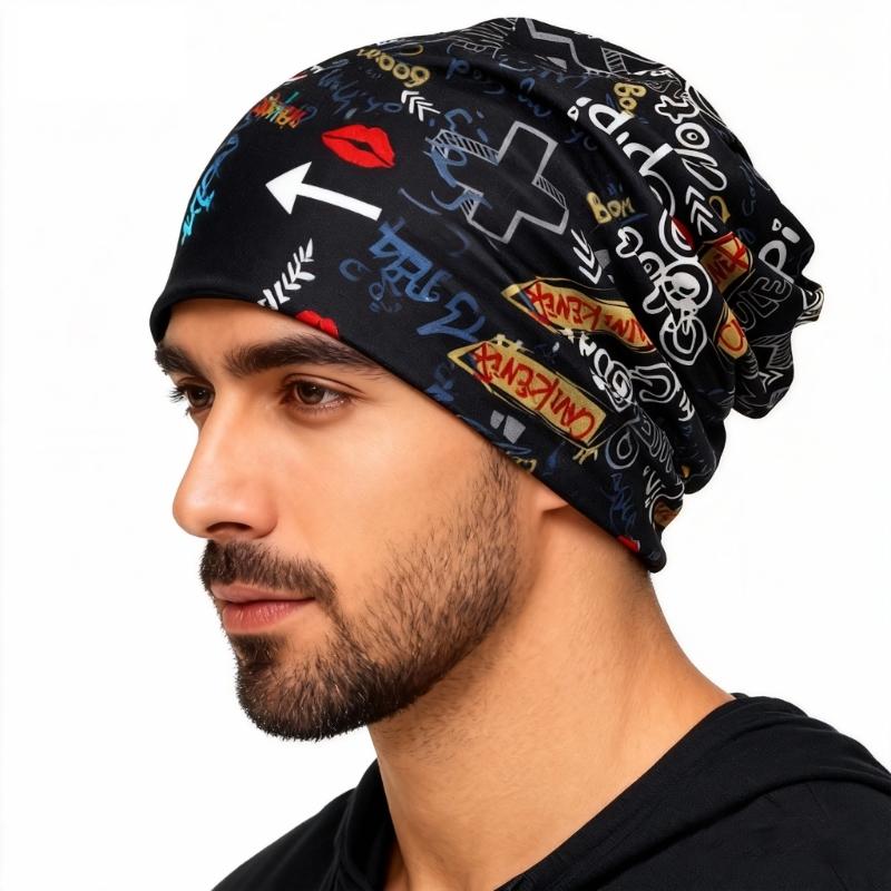 Convertible Twisted Cap for Scarf Mask Hat Use Polyester Fabric Breathable Lightweight for Commuting Hiking and Outdoor