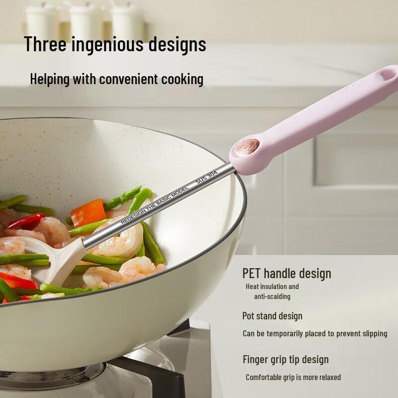 COOKER KING Small Red Dot Antibacterial Silicone Spatula