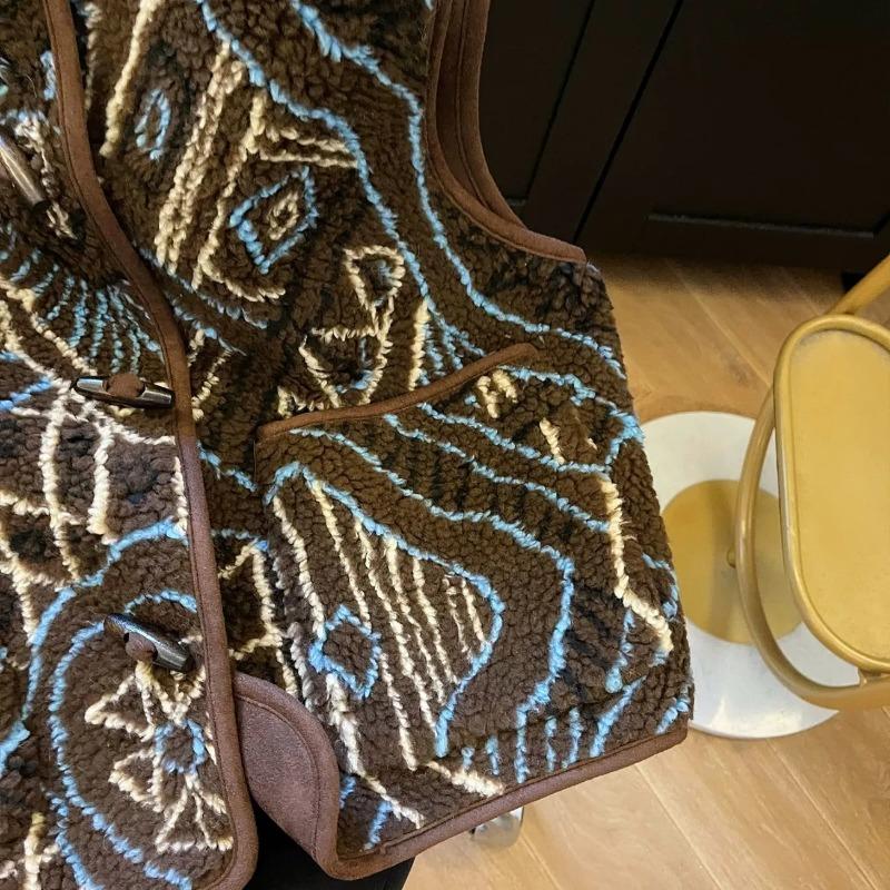 Vest for Women Sleeveless Faux Fur Vest Loose Thickened Versatile Casual Sleeveless Coat Retro Vest Top