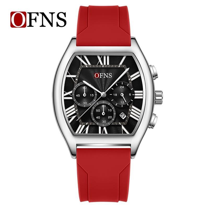 Man Wristwatch Fashion Luxury Waterproof Silicone Strap Quartz Men's Watches Sports Auto Date Chronograph Simple Clocks