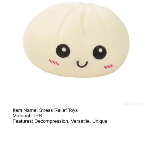 Kreslená Hračka na Mačkání Baozi Měkká TPR Senzorická Fidget Hračka Novinka Stolní Dekorace & Dárek pro Úlevu od Úzkosti