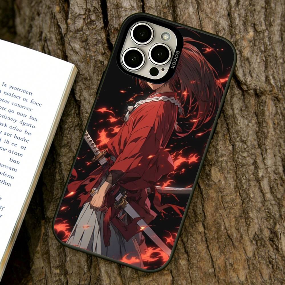 Rurouni Kenshin Phone Case For iPhone 17,16,15,14,13,12,11 Plus,Pro Max,XS,Colorful Silver Black Cover