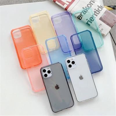 Candy Farbe Transparent Silikon TPU Telefon Fall Für iPhone 15 14 Plus 13 12 Mini 11 Pro Max X XR XS 7 8 6 6s Plus SE 2020 Klar Soft Cover Fundas
