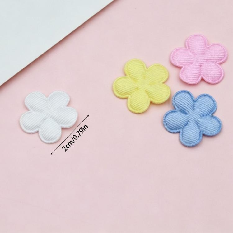 30Pcs 2CM Colorful Fabric Flower Charm Sewing Appliques For Garments Hat Bag Dress Shoe Clothing Clothing Embellishment