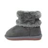 MIKIHOUSE HOT BISCUITS Fur Side Ribbon Boots, Gray, 14cm, 73-9402-973