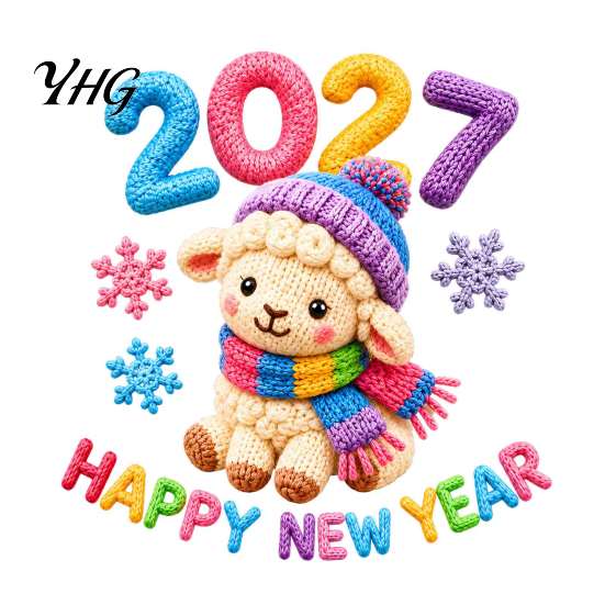 Holiday Window Stickers Chinese New Year Stickers, 2027 Goat Static Clings, Reusable Decor Crochet Knit Lamb Decals, for Home Shop Clings