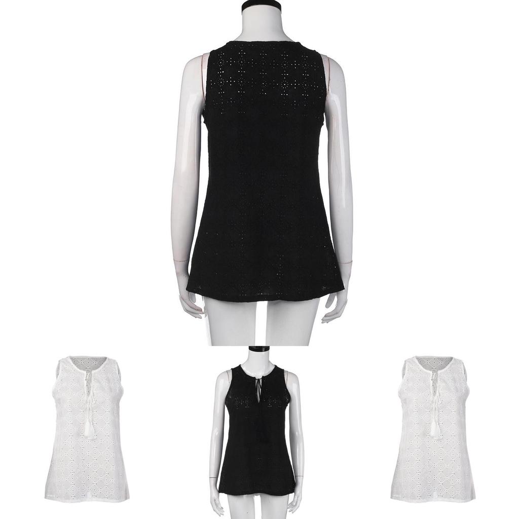 Elegant Women's Cotton Lace Top With Embroidery For Summer Casual Outfits