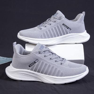 Herrenschuhe Mode Sportschuhe Atmungsaktiv Fly-Woven Schnürschuhe Laufschuhe Koreanische Version Lässige Low-Top Trendschuhe