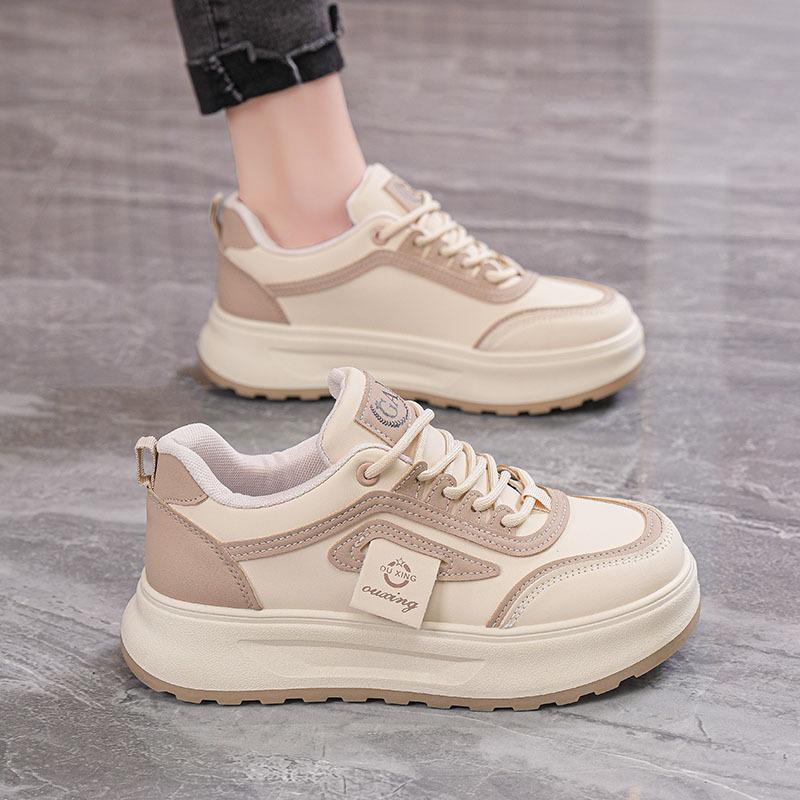 

2025 весна новая платформа женская обувь популярная мода темперамент универсальная обувь детская повседневная спортивная обувь на платформе белая обувь 35