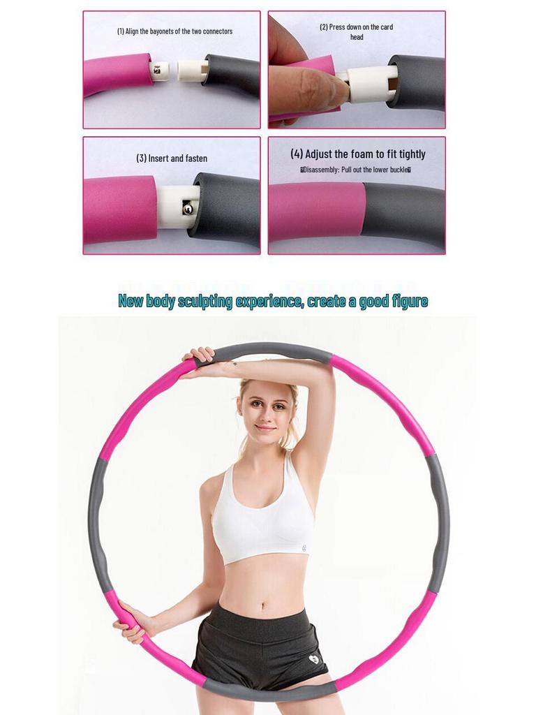 Detachable Foam Hula Hoop for Adults & Kids: Indoor/Outdoor Fitness Exercise