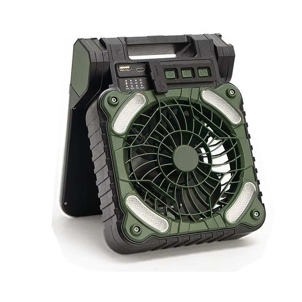 4 Speeds Wind Outdoor Solar Fan 90-Degree Folding Portable Tent Fan Folding Ventilador Tent Use