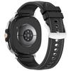 Leather Coated Silicone Strap for Samsung Galaxy Watch8 Classic 46mm/Watch8 44mm/40mm Watch Band with Stainless Steel Buckle