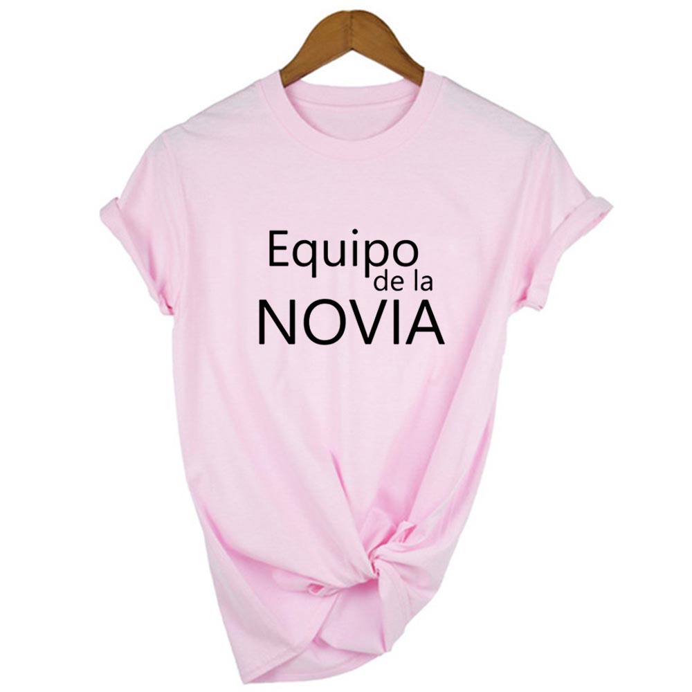 Equipo De La Novia Team Bride Graphic Tees Spain Women T Shirt Wedding Party Aesthetic Female