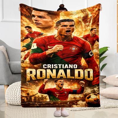 Cristiano Ronaldo Decke Weich Gemütlich Großartig für Strandkorb Picknicks Ganzjahresnutzung Stilvolle Dekoration Geburtstag Weihnachten Geschenk Decke