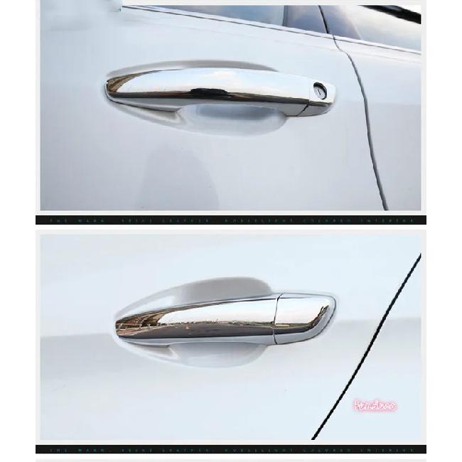 Chrome Carbon Fiber Car Door Handle Cover Trim Sticker For Peugeot Expert Traveller 2017 2018    Styling Accessories