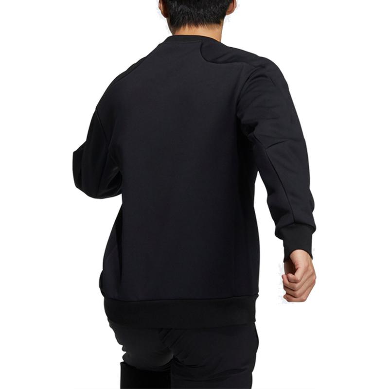 adidas Sweatshirts Men's Black Crew Neck Moderate Regular H39295