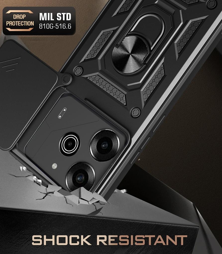 Armor Case For Tecno Pova 7 6 Neo 4 5 7 Neo 7 Ultra Curve Slim 5G Case Shockproof Slide Lens Protector Phone Cover