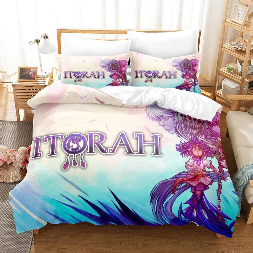 

Comforter 3D Print Anime Game Itorah Bedding Set Single Twin Full Queen King Size Bed Set Adult Kid Bedroom S Home Textiles Comforter (quilt)-EU Single(135*200cm)3pcs