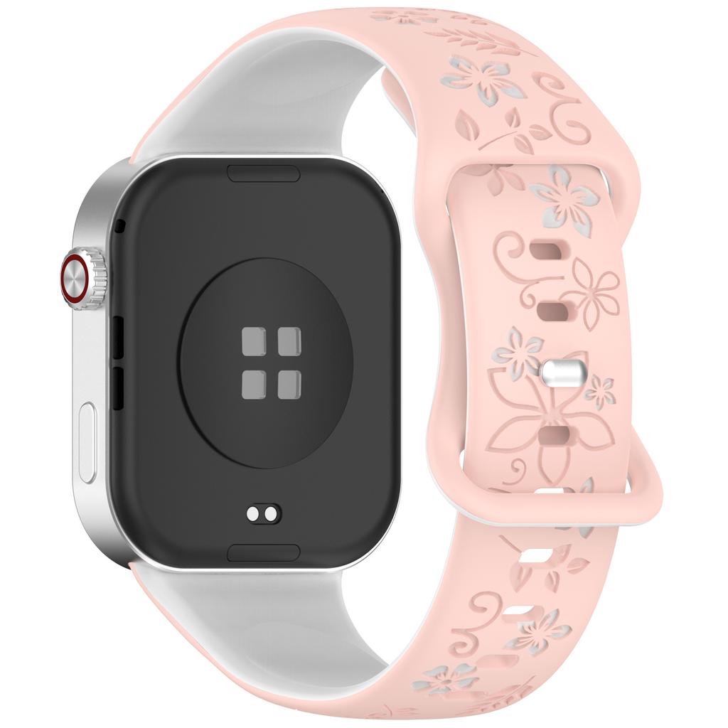 Kwiaty Rzeźbione 3D Do Xiaomi Smart Band 8Pro 9 Pro Pasek do Zegarka Silikonowy Pasek Do Redmi Watch 4 5 6 Smartwatch Grawerowany Pasek