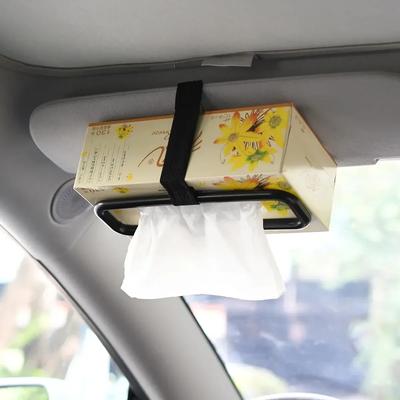 Universeller Auto-Taschentuchhalter - Elastischer Sonnenblendenclip & Sitzlehnen-Organizer für Servietten & Papierhüllen