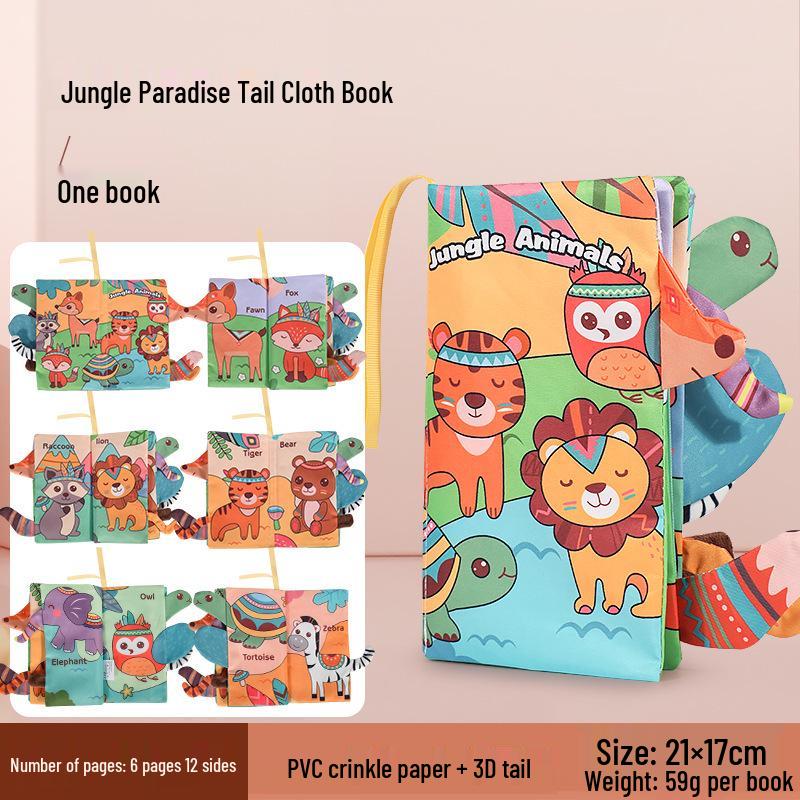 Cross-border Tear-Resistant Children's Cloth Book: Crinkle Paper Educational Toy for Early Childhood Development