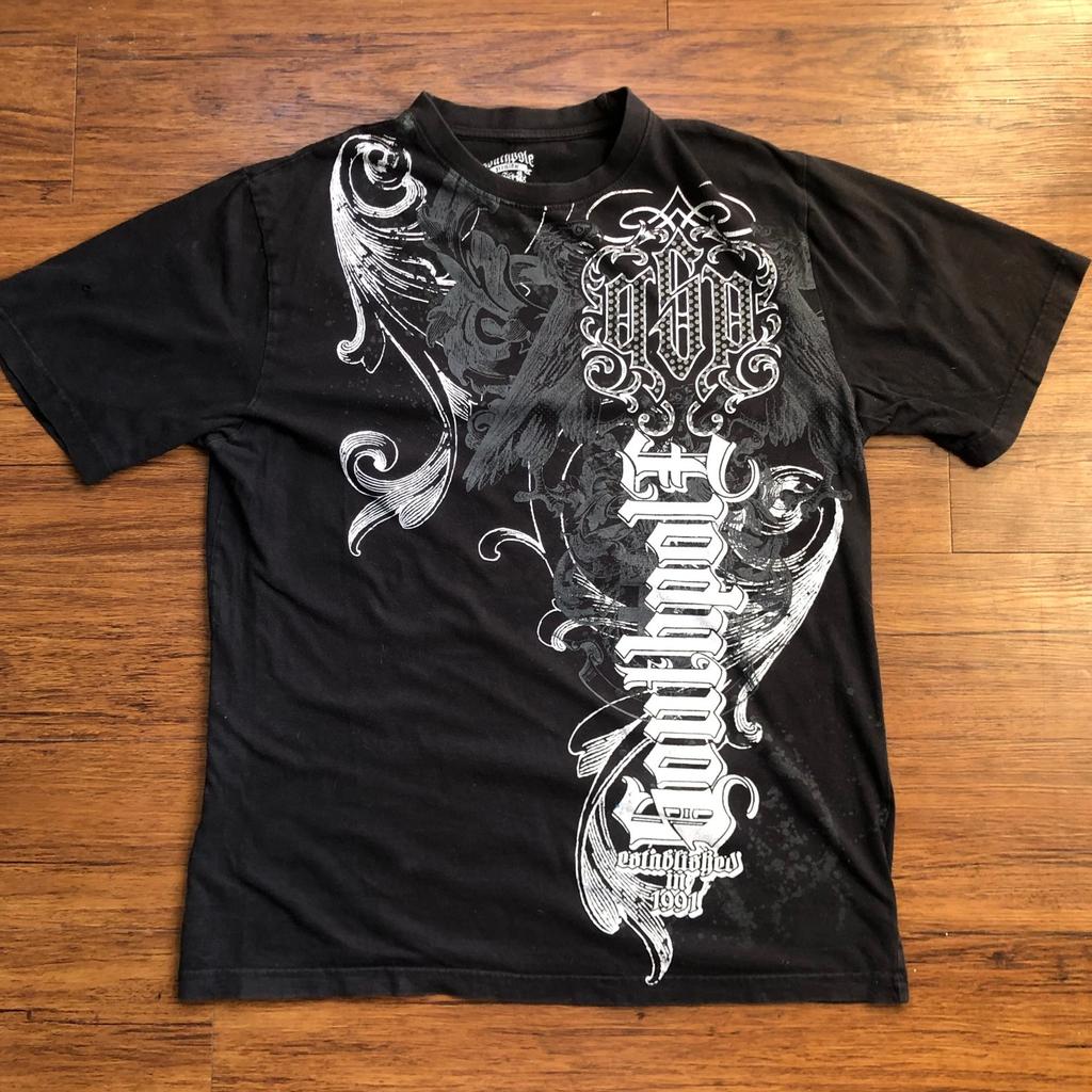 Classic Y2K Gothic Style Tshirt Print Oversized T Shirt High Street Shirts Gothic Round Neck Cotton Tops New Unisexs Women T Shirt
