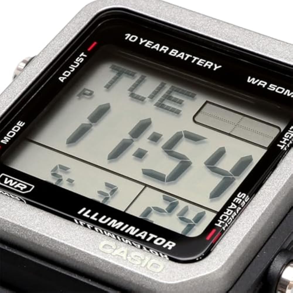 Casio CASIO Digital Watch W-221H-1AV World Time Display Unisex Black Overseas Model [Parallel I...