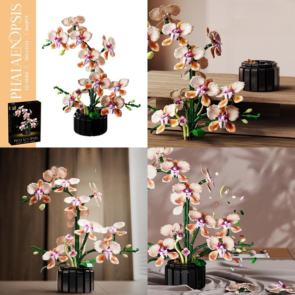 Orchid Plant Simulated Model Kit With Abs Material For Enthusiasts Collector And