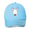 Daisy the Bull Terrier Baseball Cap  Vintage Style Black with Pink  White Dog Face Design  Mesh Baseball Cap