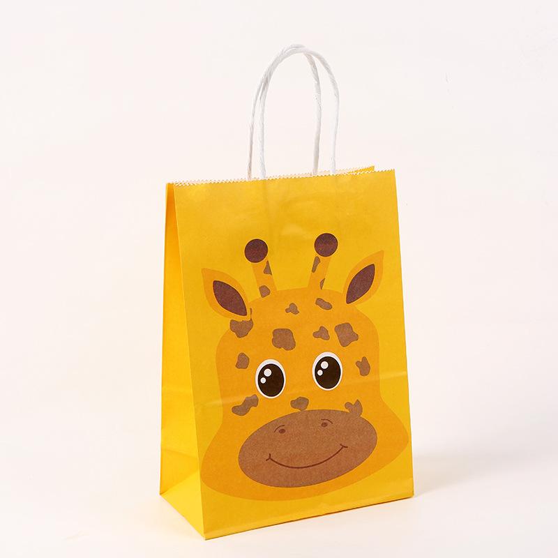 6 Stück Dschungel Safari Tiere Papier Geschenktüten Dschungel Thema Geburtstagsfeier Deko Süßigkeiten Kekse Verpackungsbox Kinder Babyparty Zubehör