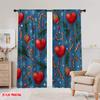 2pcs,2D Plane Printing Curtain Popular Cute Dog and Presents Durable 100% Polyester Fabric (without Rod) Gifts Use for Bedroom