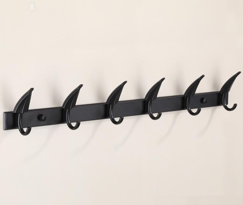 Tuqiu Black Dolphine Bathroom Robe Hook Wall Hooks Aluminum Kitchen Towel Hook Black Key Hat Bag Hanger Holder Clothes Hook